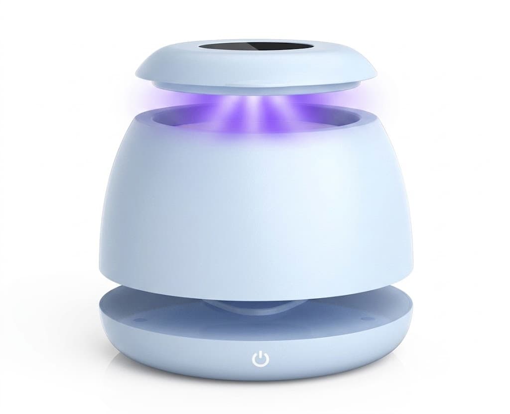 DENTAL-O Premium Ultrasonic Retainer Cleaner, Split Tank Design & 4 UV Lights, 42–47kHz Technology for Retainers, Aligners, Dentures & Mouth Guards(Sky Blue))